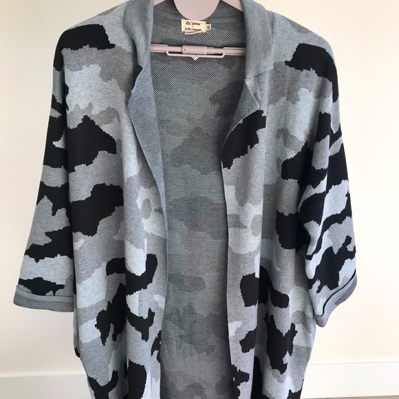 NWOT Molly Bracken Long Knitted Camo Cardigan - Picture 1 of 11